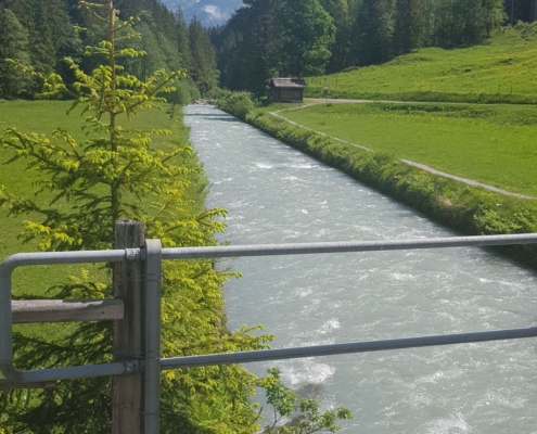 Naturlandschaft mit Bergbach und Wald im Haslital bei Meiringen Naturlandschaft mit Bergbach und Wald im Haslital bei Meiringen